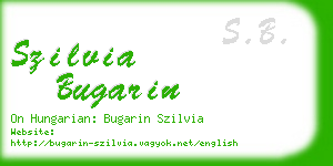 szilvia bugarin business card